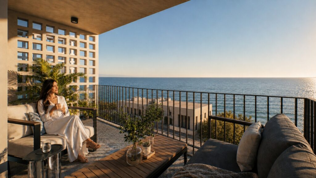 1-bed new-build apartment with sea view in Finikoudes, Larnaca photo 4