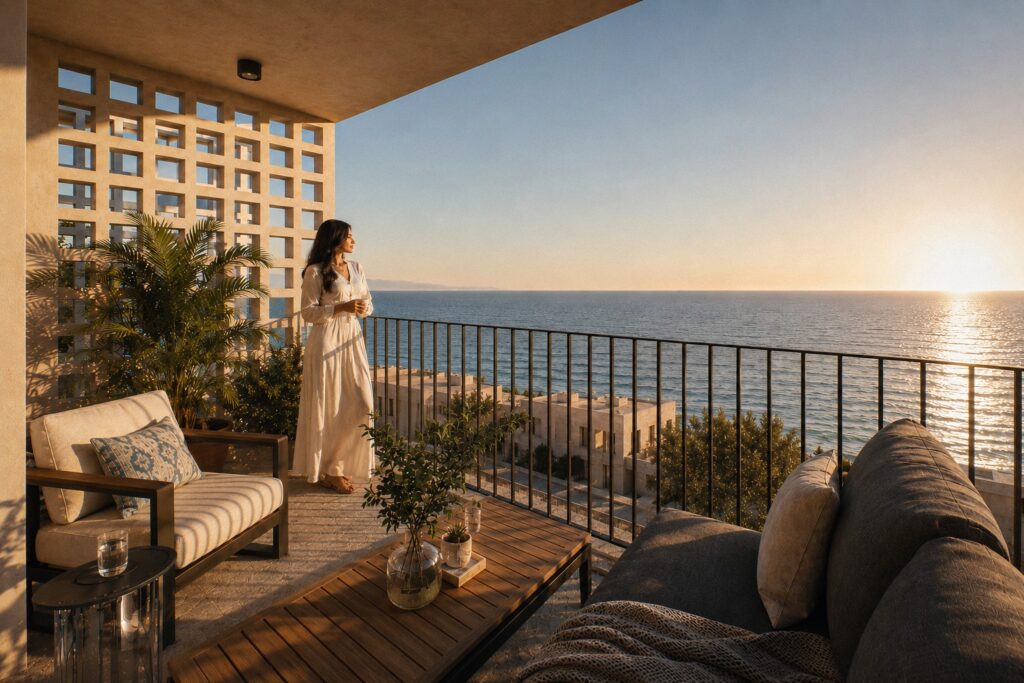 1-bed new-build apartment with sea view in Finikoudes, Larnaca photo 3