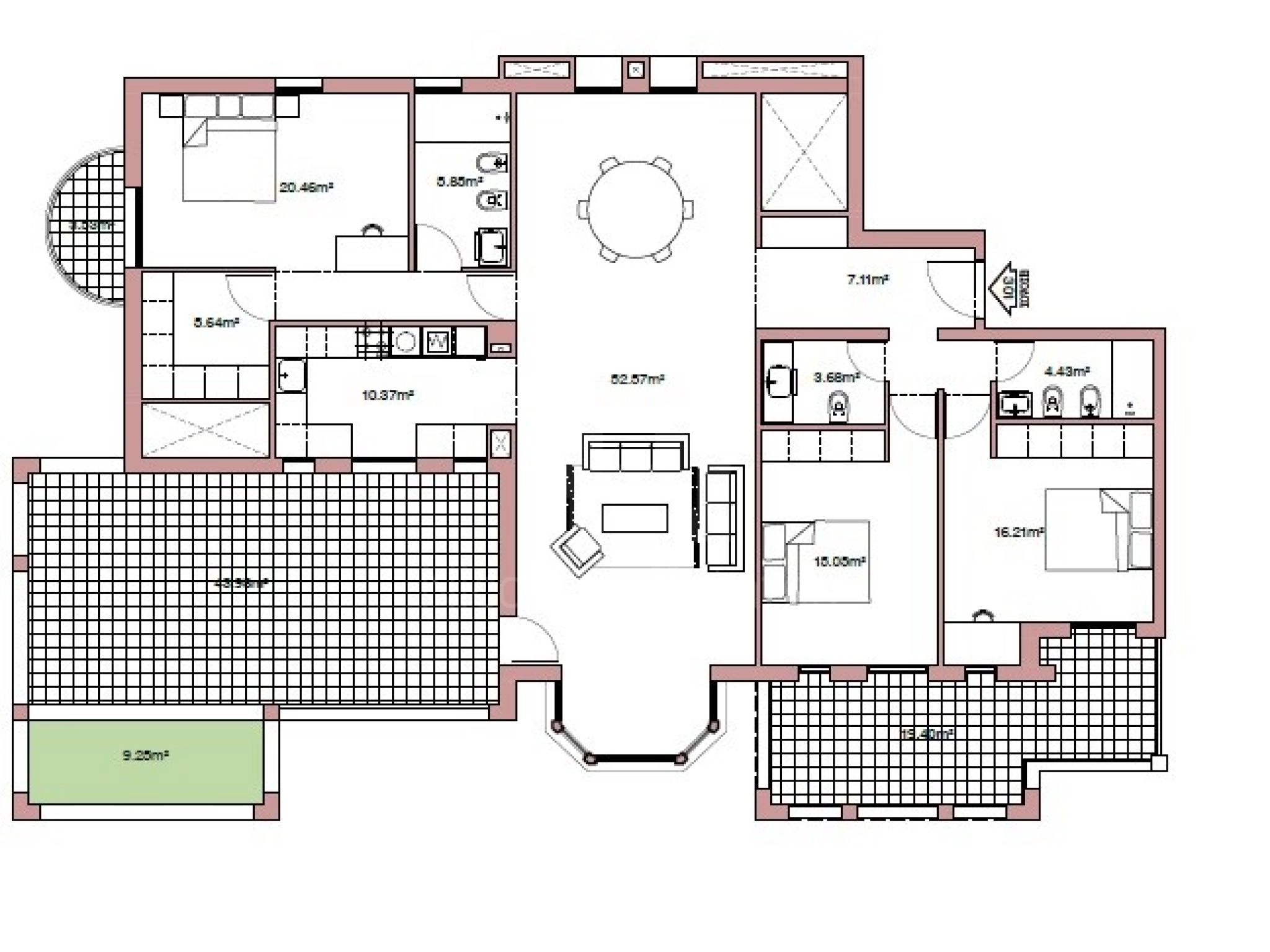 3 Bedroom Apartment for Rent in Nicosia District