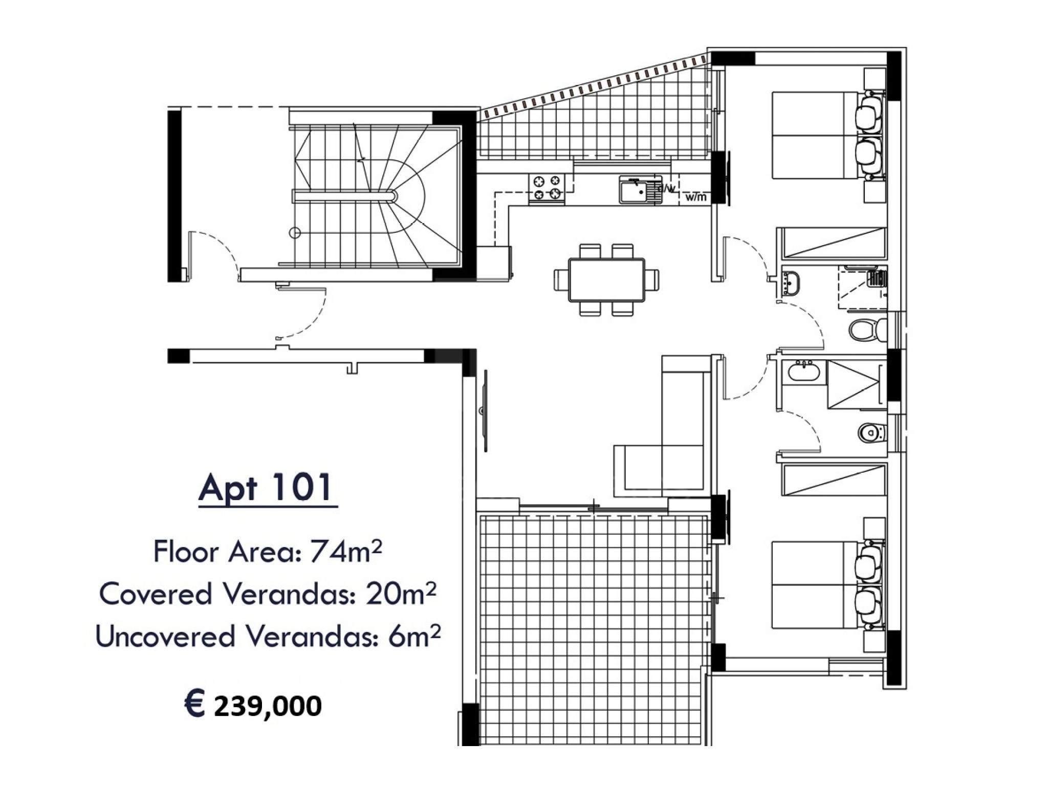 2 Bedroom Apartment for Sale in Kolossi, Limassol District