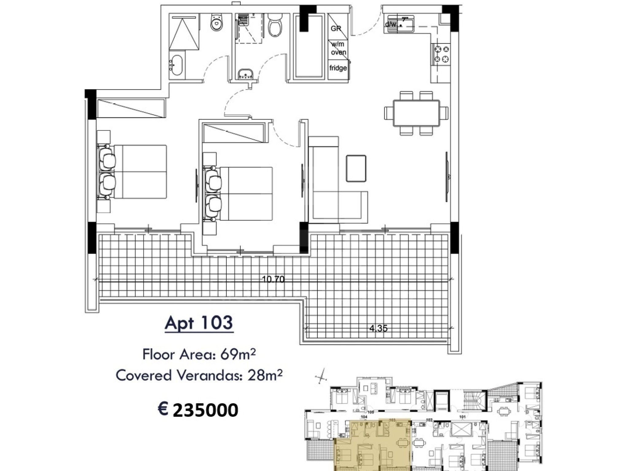 2 Bedroom Apartment for Sale in Kolossi, Limassol District
