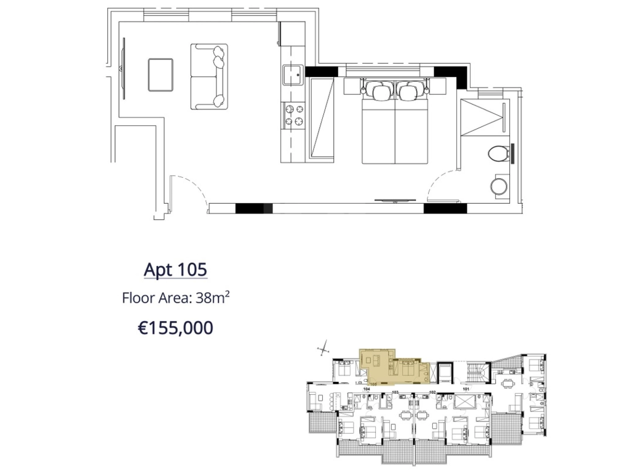 1 Bedroom Apartment for Sale in Kolossi, Limassol District