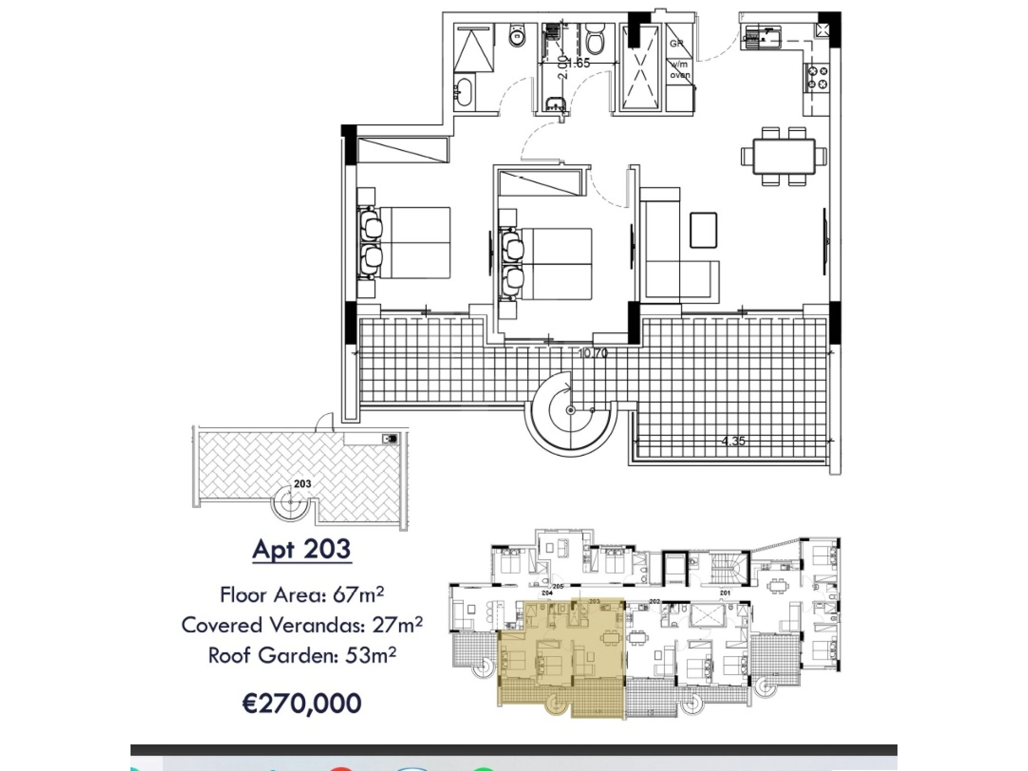 2 Bedroom Apartment for Sale in Kolossi, Limassol District