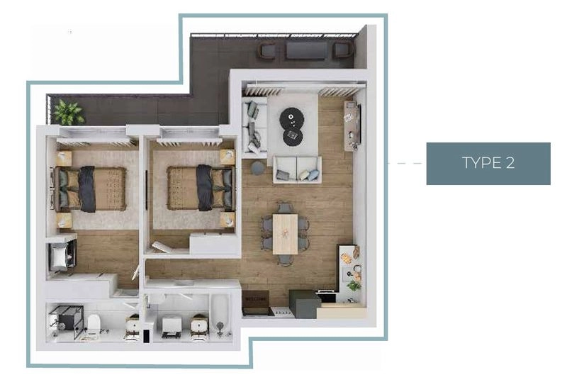 2 Bedroom Apartment for Sale in Pyla, Larnaca District