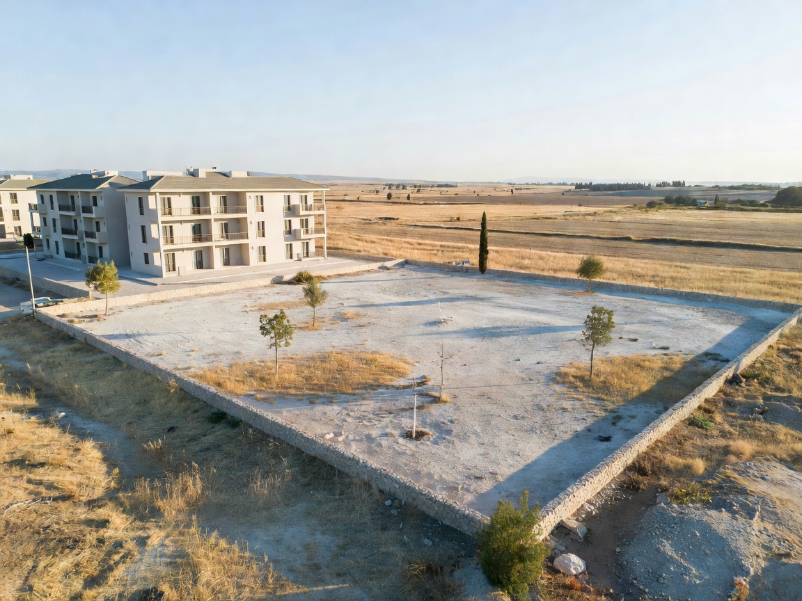 Athienou, Cyprus: What 14 Property Listings Reveal About Prices 1 New low-rise apartment block beside an empty levelled building plot on the edge of Athienou, Larnaca District, Cyprus