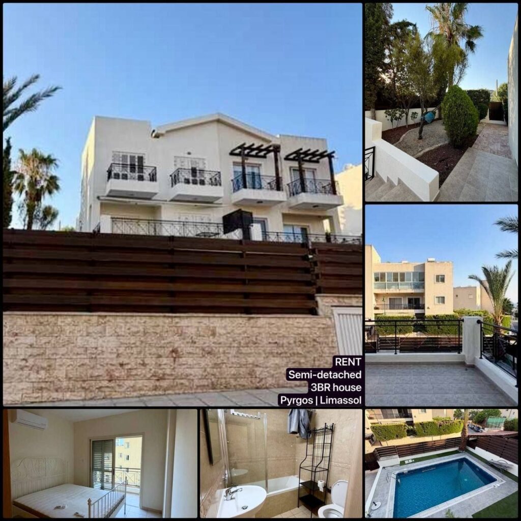 3 Bedroom House for Rent in Pyrgos Lemesou, Limassol District