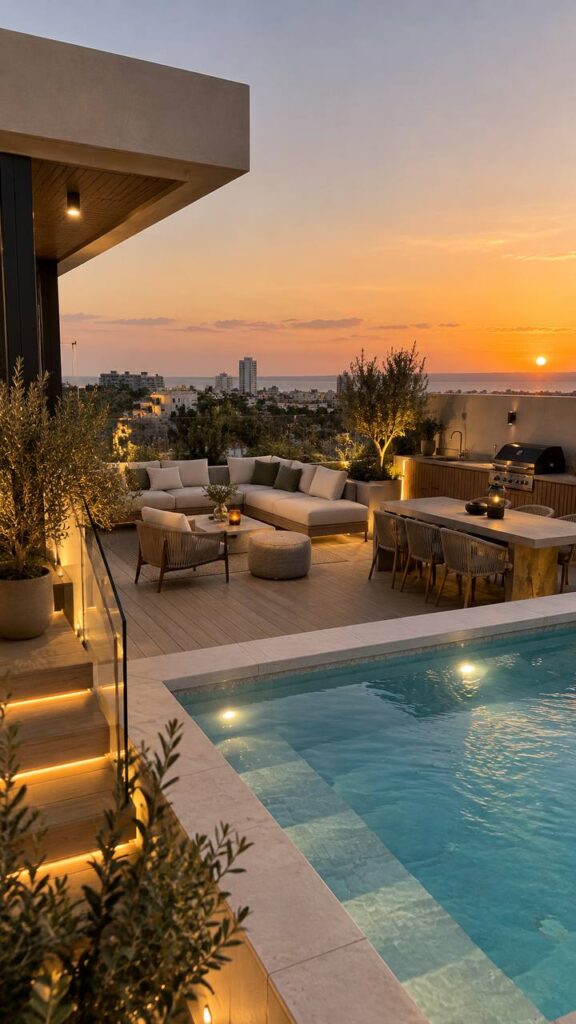 2-bed apartment with roof pool and sea view in Germasogeia photo 4