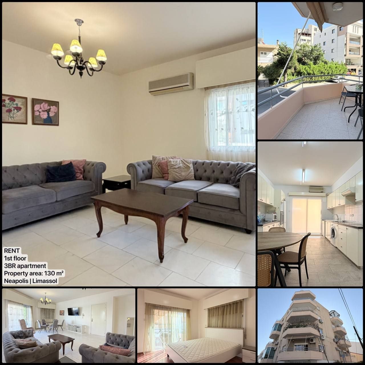 3 Bedroom Apartment for Rent in Limassol – Neapolis