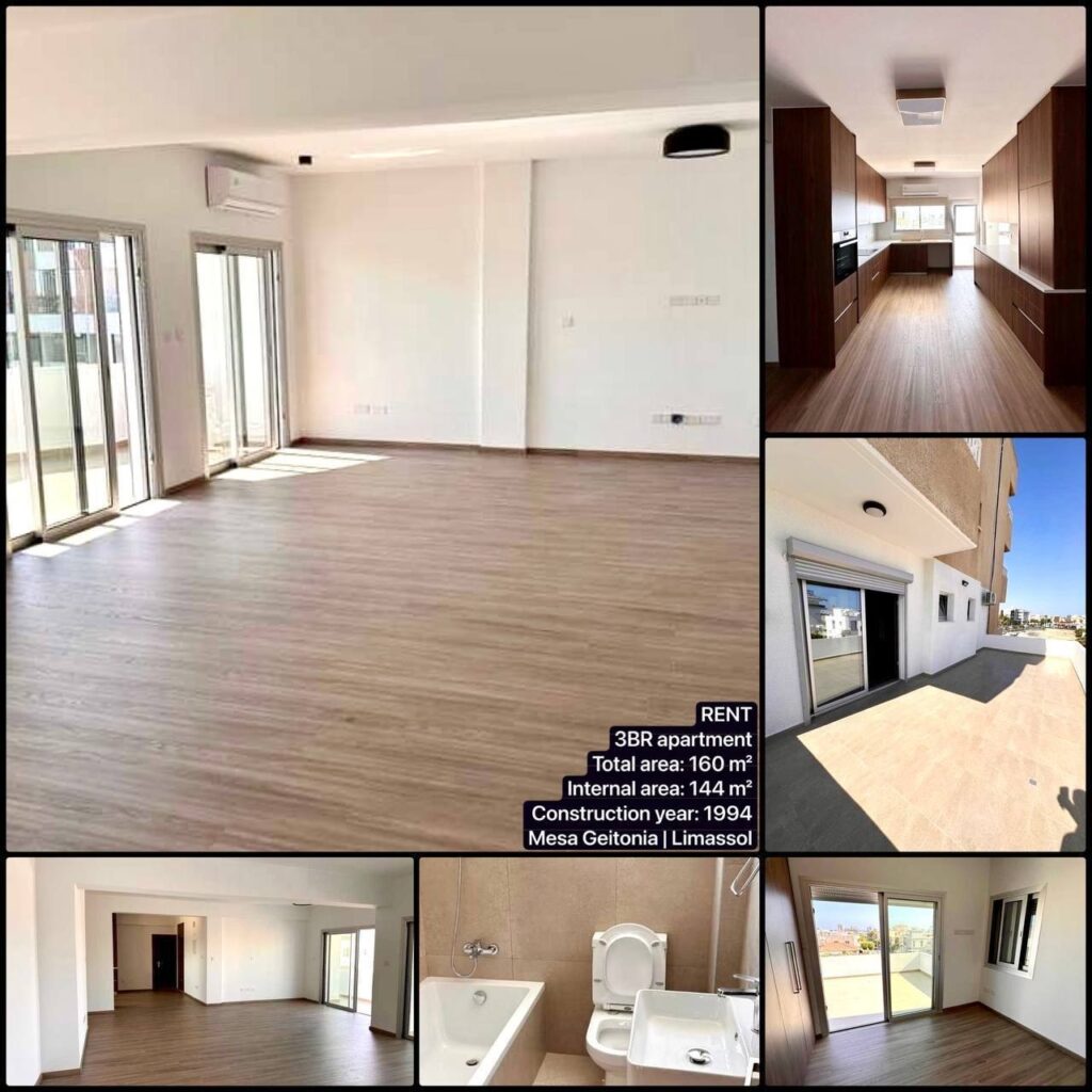 3 Bedroom Apartment for Rent in Limassol – Mesa Geitonia