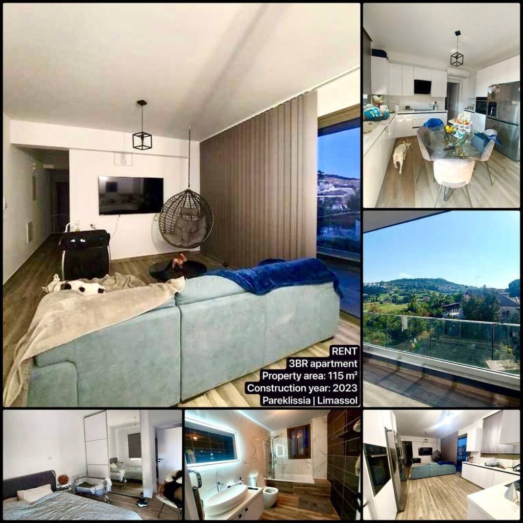 3 Bedroom Apartment for Rent in Parekklisia, Limassol District