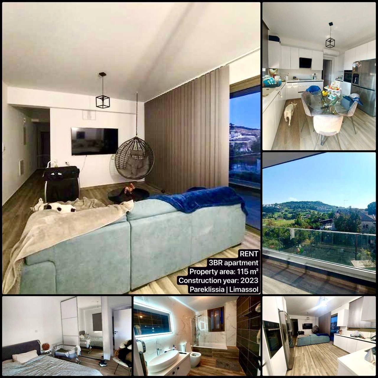 3 Bedroom Apartment for Rent in Parekklisia, Limassol District