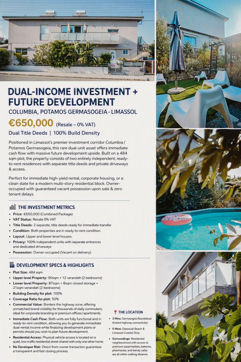 185m² Building for Sale in Germasogeia, Limassol District