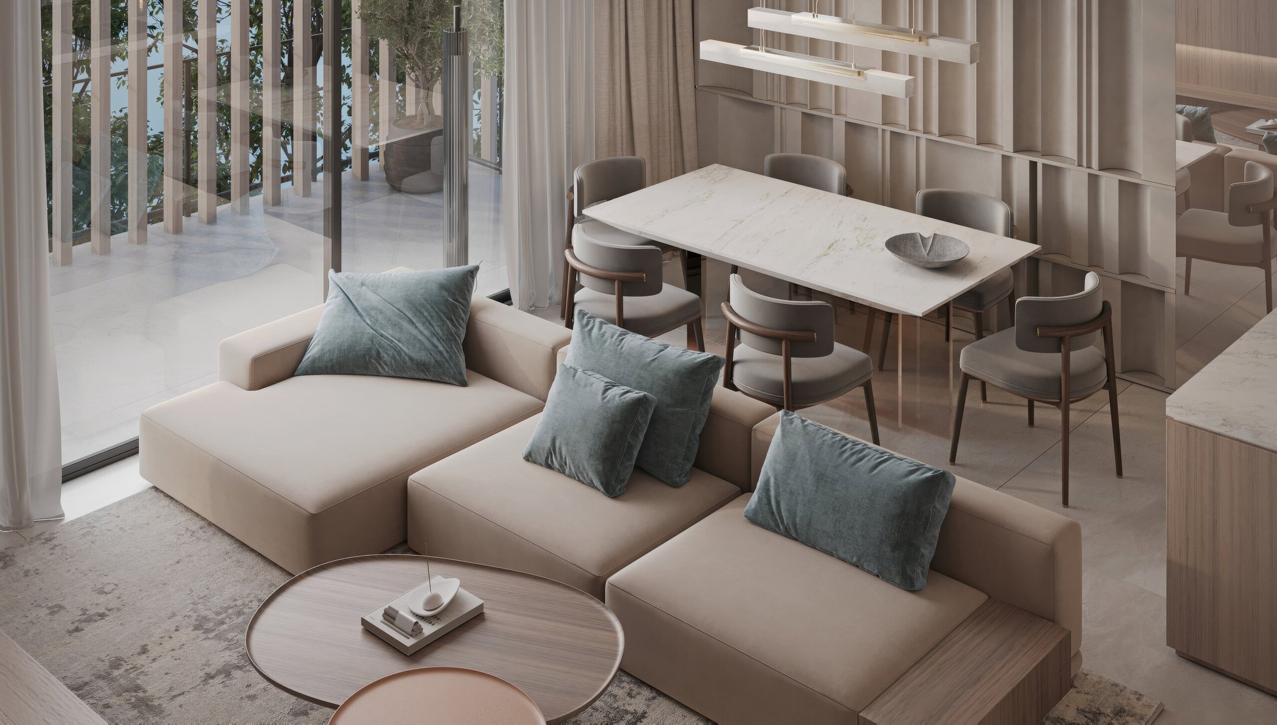 UNO Residence, Chlorakas, Paphos - Living 2bed 02