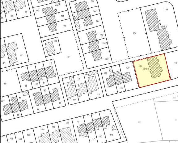 Land Registry plan from the notice