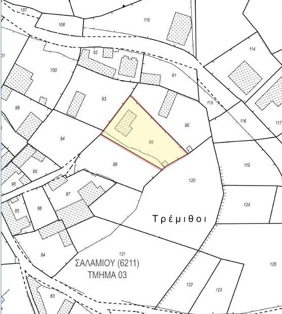 Land Registry plan from the notice