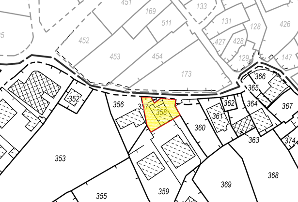 Land Registry plan from the notice