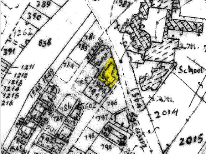Land Registry plan from the notice